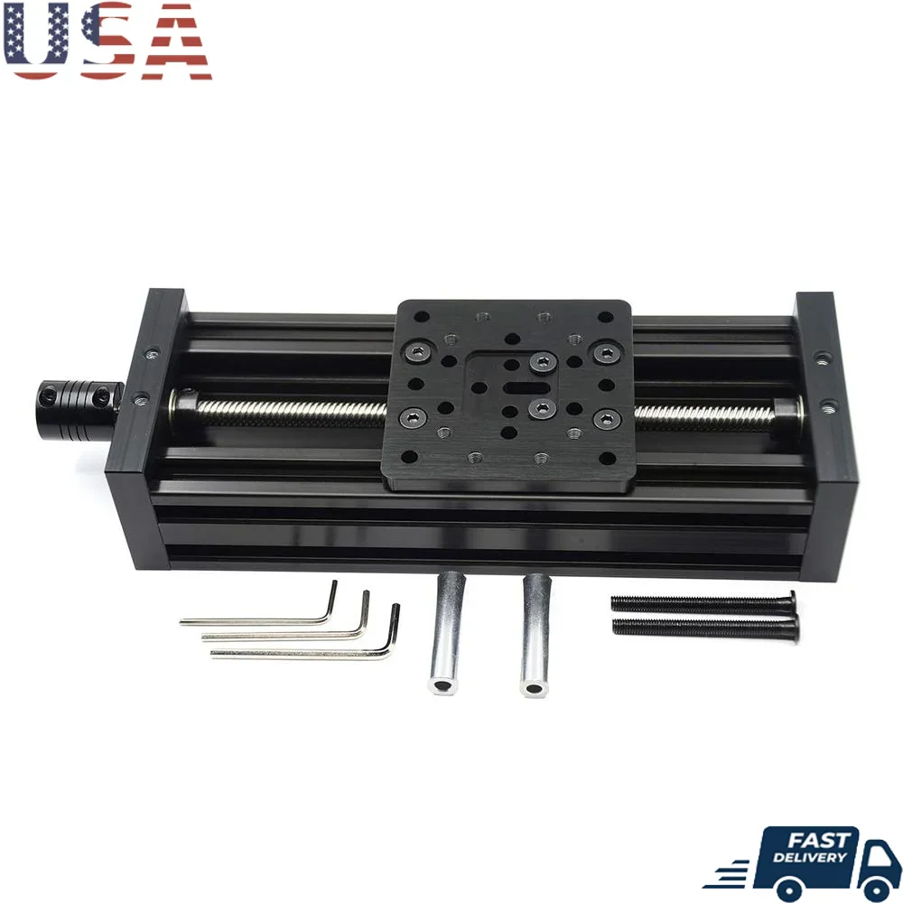 

200 мм комплект направляющего стола с винтом линейного привода, модуль 4080U, 3D-принтер, фрезерный станок с ЧПУ, детали оси X Y Z