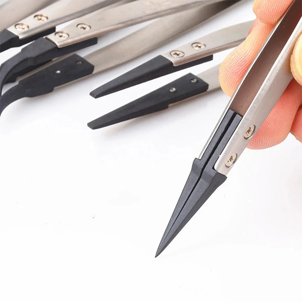 Tweezers High Quality Stainless Steel Tweezers with Anti Static Non Magnetic Paint Protects Delicate Components