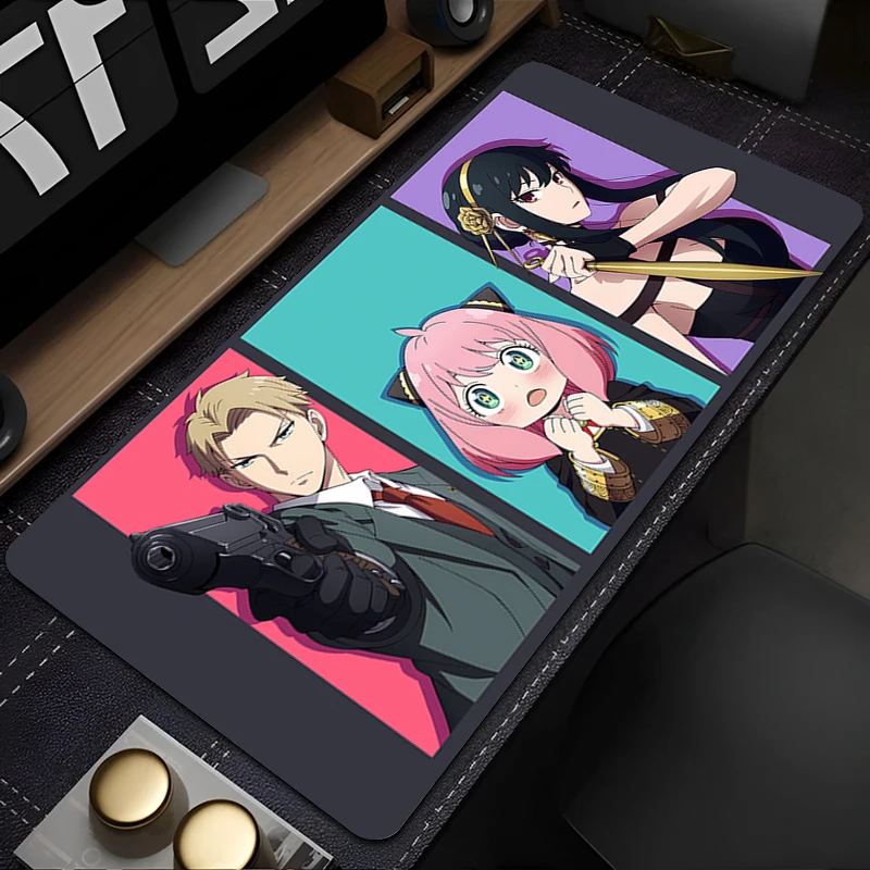 لوحة ماوس ممتدة للألعاب S-spy X لوحة ماوس عائلية مع حواف مخيطة حصيرة مكتبية قاعدة مضادة للانزلاق لوحة مفاتيح الكمبيوتر لأجهزة الكمبيوتر المحمول