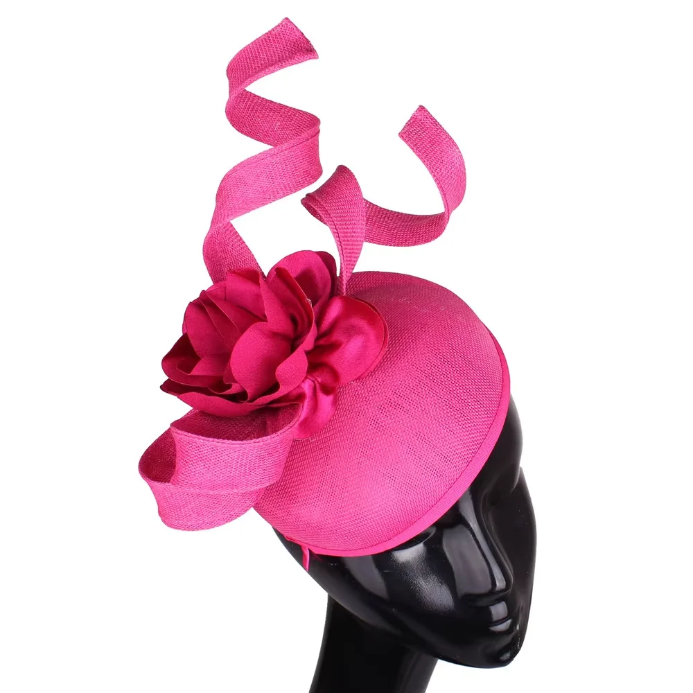 Gorgeous Women Floral Fascinator Wedding Hats Bridal Hair Accessory Cocktail Headpiece Hairpin For Tea Party Dinner Fedora Cap