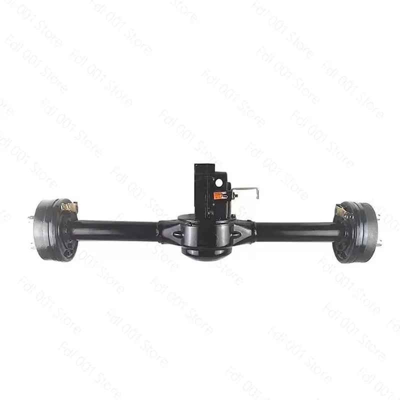 Tricycle integrated rear axle assembly, electric tricycle high and low speed integrated 130 brake pot half axle differential