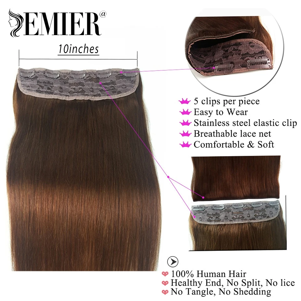 كليب في وصلة إطالة شعر طبيعي قطعة واحدة 5 مقاطع على 100% شعر بشري حقيقي مستقيم 70 جرام 100 جرام 120 جرام قطعة واحدة وصلات شعر كاملة الرأس