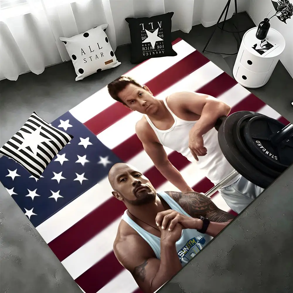 Floor Mat Suitable for home decor, non-slip flannel mat for kids, ideal as a gift. M-Mark WahlbergS