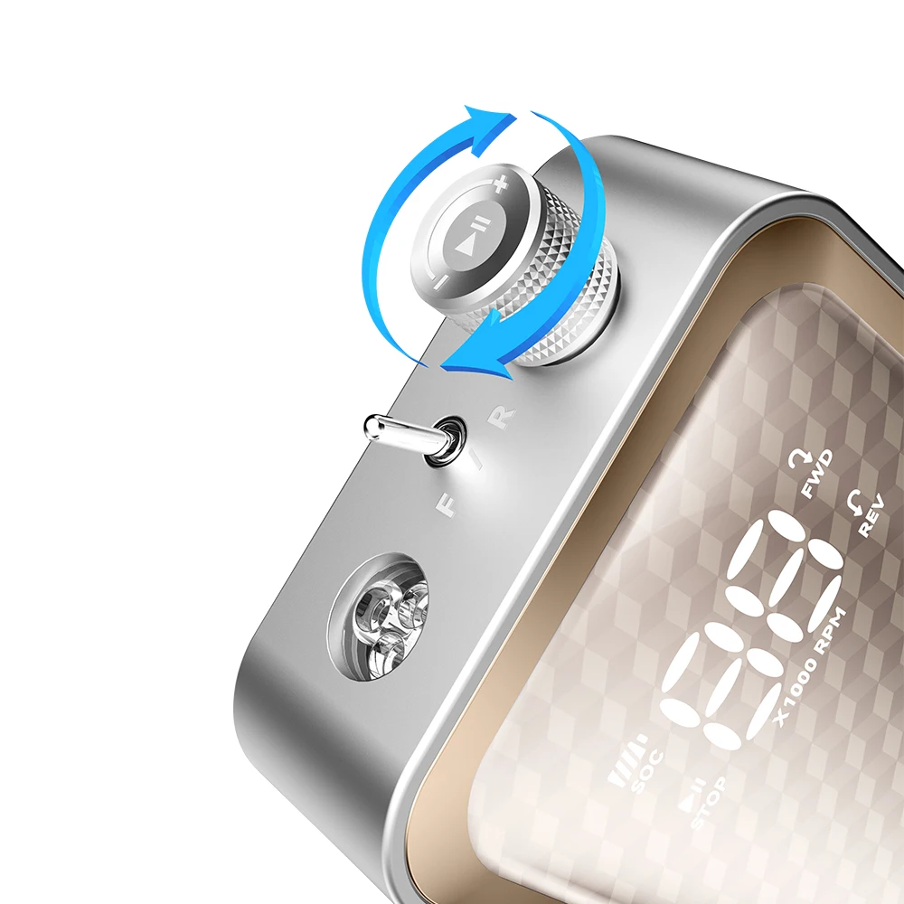 เครื่องตะไบเล็บคุณภาพสูง 35000 รอบต่อนาที แบบชาร์จไฟได้ สำหรับมืออาชีพ ใช้ในร้านเสริมสวย แบบไร้แปรง