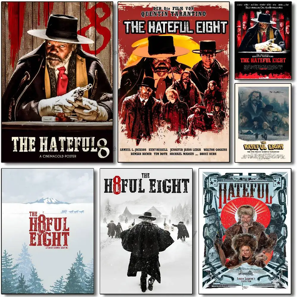 The Hateful Eight Poster Self-adhesive Art Room Entrance Restaurant Wall Decor Art Painting
