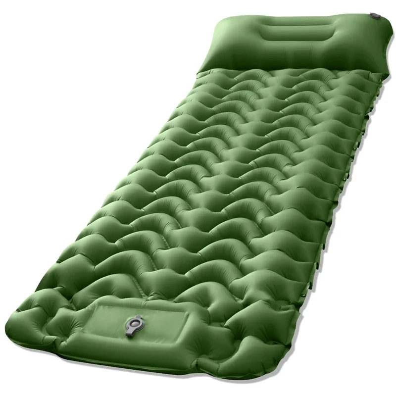 Ultralight Outdoor Camping Inflatable Air Mattress Portable Lunch Rest Sleeping Pad  Vehicle Mounted Tent Bed Mat Single Person