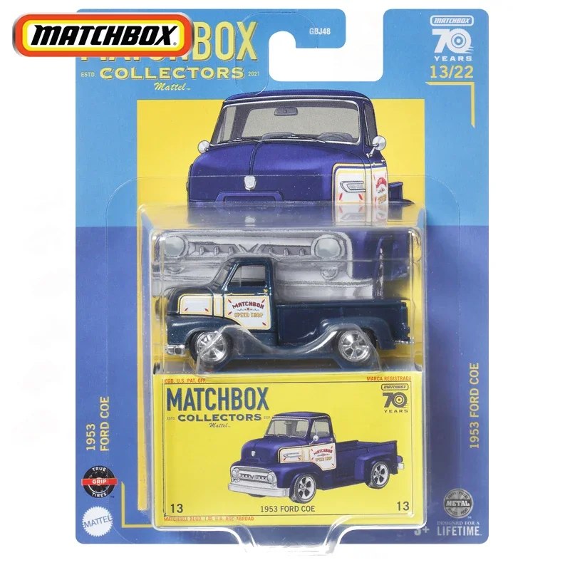 Mattel-Matchbox Collectors Car for Boys, Ford Coe Vehicle, Model Toys, Collection, Birthday Gift, Original, 1/64 Diecast 70 Years, 1953