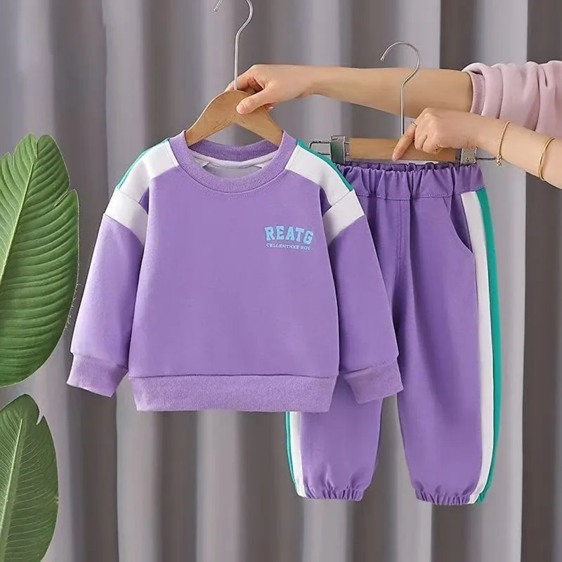 ZOETOPKID Boys Clothes Sets Spring Autumn Children Sweatshirts Tops Pants 2pcs Sports Suit for Baby Tracksuits Kids Outfits