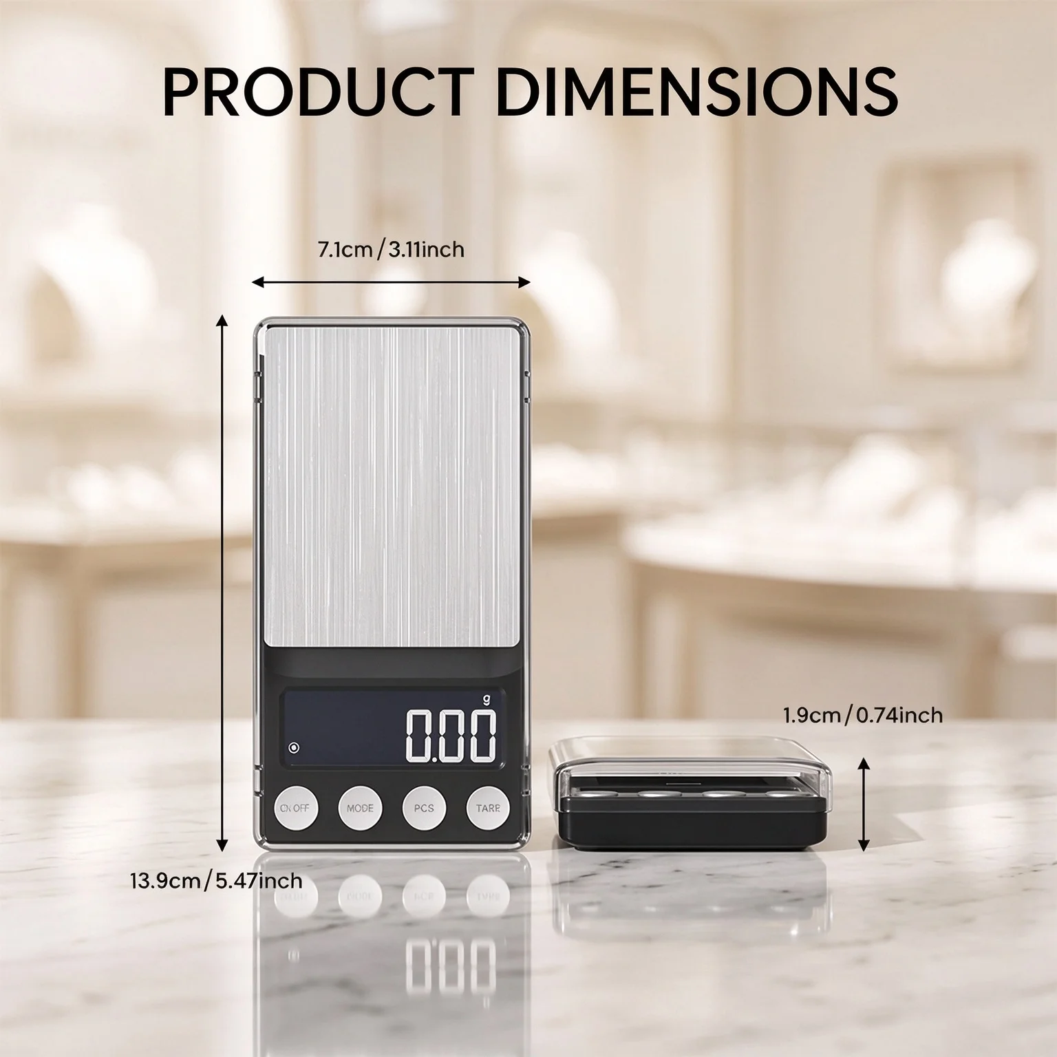 0.01g Precision Mini Digital Scale 200g 500g Portable Lcd Display Jewelry Gold Gram Ounce Pocket Scale Counting Balance 2*Aaa Batteries (Not Included)