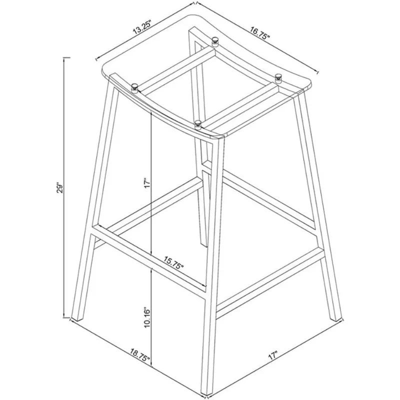 ของตกแต่งบ้าน 2 ชิ้น เก้าอี้เคาน์เตอร์อะคริลิคไม่มีพนักพิง โครงโครเมี่ยม ที่วางเท้า - ห้องครัว, ห้องรับประทานอาหาร