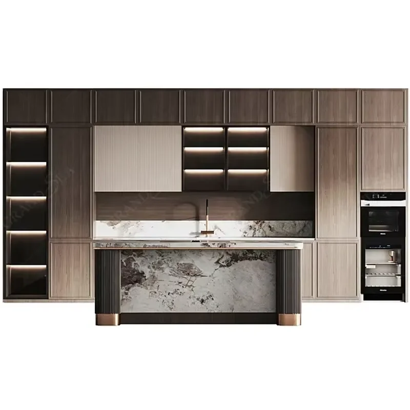 Full Kitchen Cupboards Island Cabinet Set Custom Shaker Modular Modern Design of Australia Kitchen Cabinet