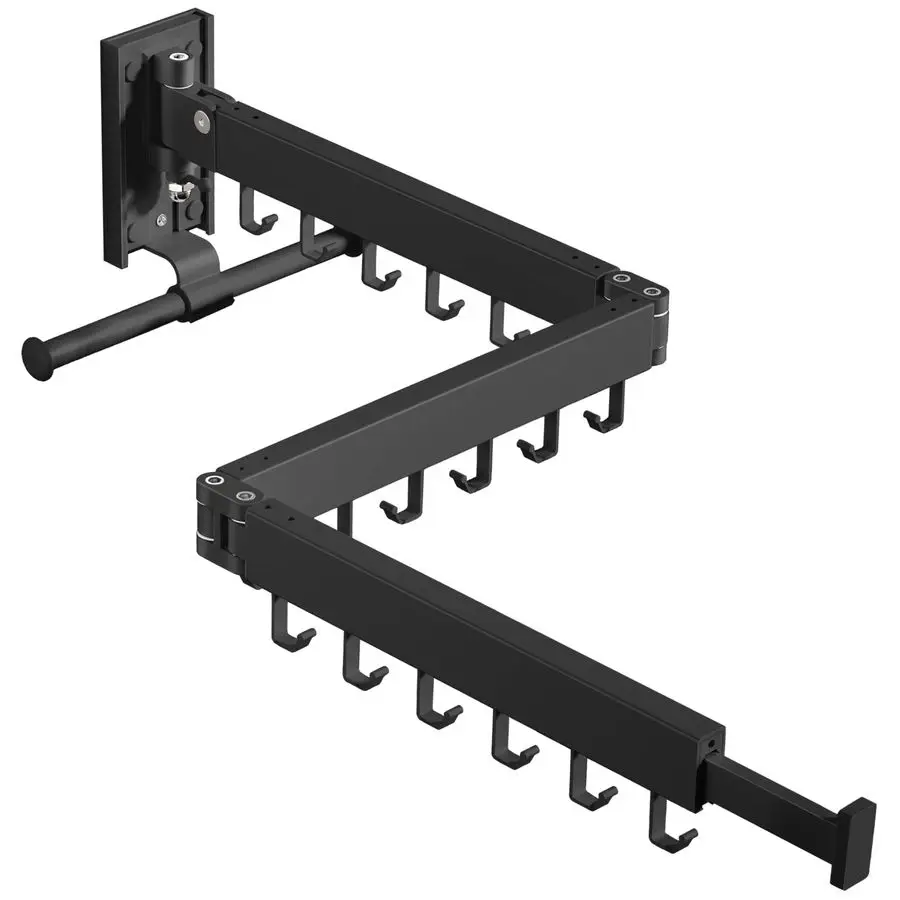 Rack Clothing, Retractable Clothes Drying Rack,Wall Mounted Laundry Rack, Laundry Drying Rack Wall Mount,Collapsible Clothes Rac