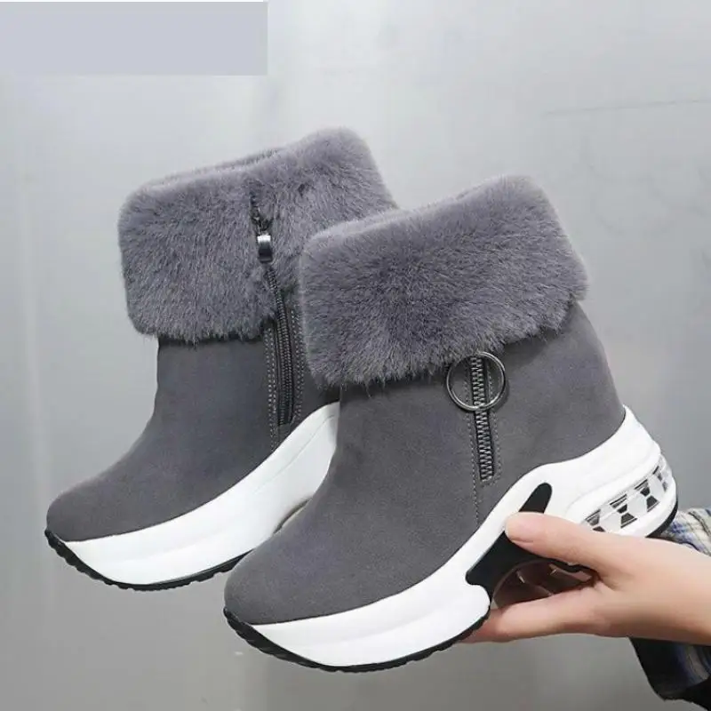 Women\'s Ankle Boots Warm 2022 New Quality Winter Shoes Women\'s Boots High Heels Women\'s Boots Snow Boots Winter Shoes Height