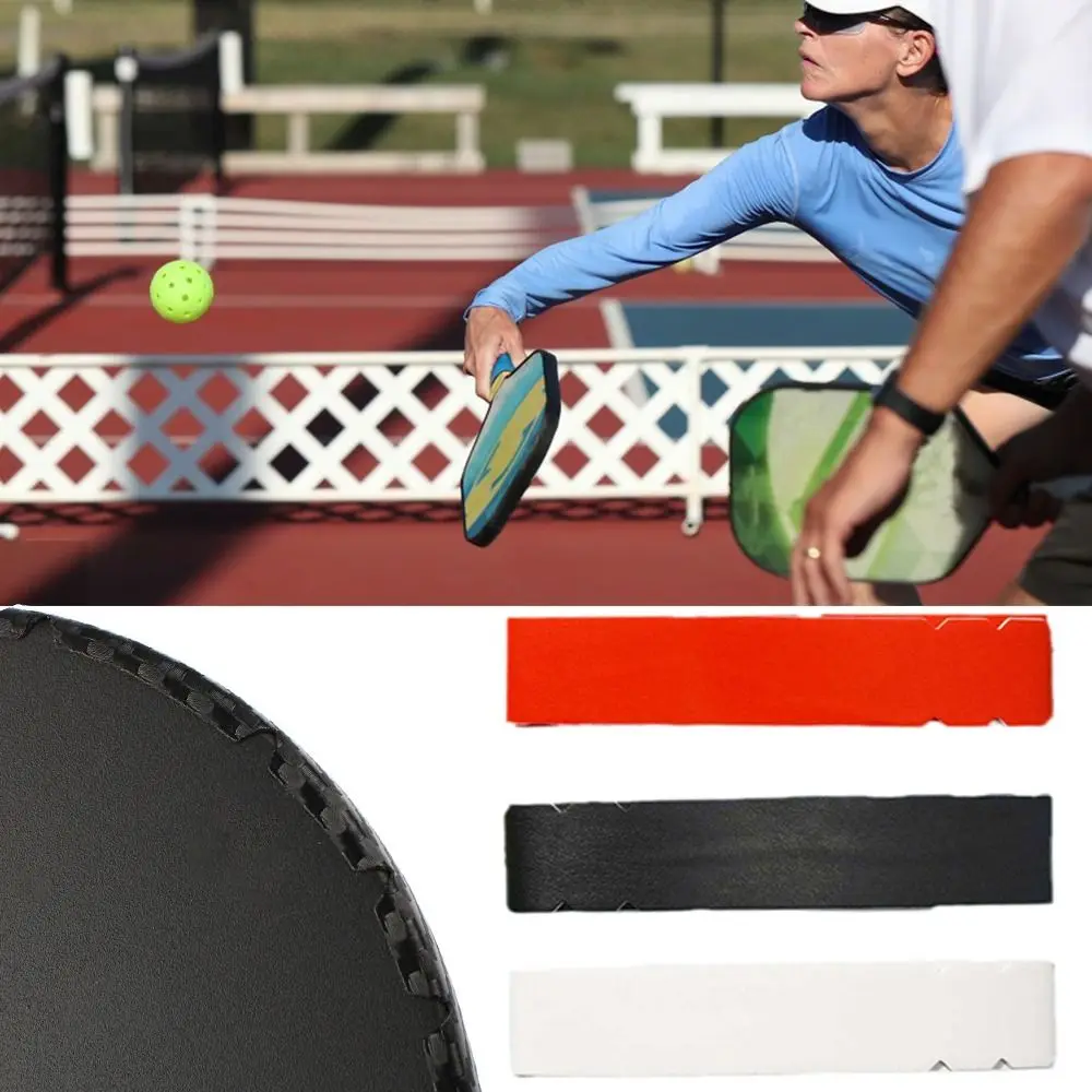 

3 шт., многоцветная наклейка на край ракетки Pickleball, три размера, защитная лента из искусственной кожи, разборка, защита от царапин