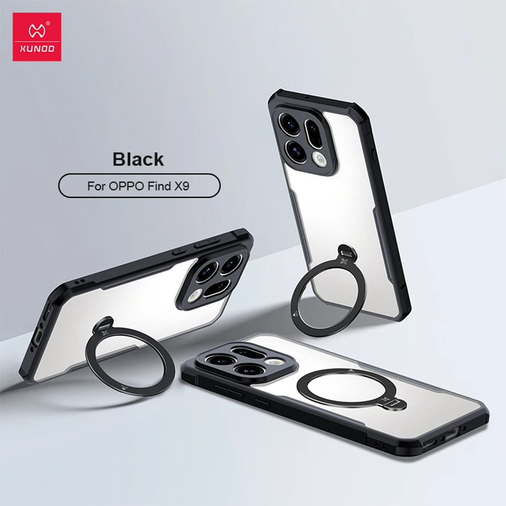Xundd Für OPPO Find X9 Pro Find X9 Magnetische Hülle Airbag Stoßfester Kameraschutz TPU & Acryl 360° ° Abdeckung für drehbaren Ständer – Detail 16