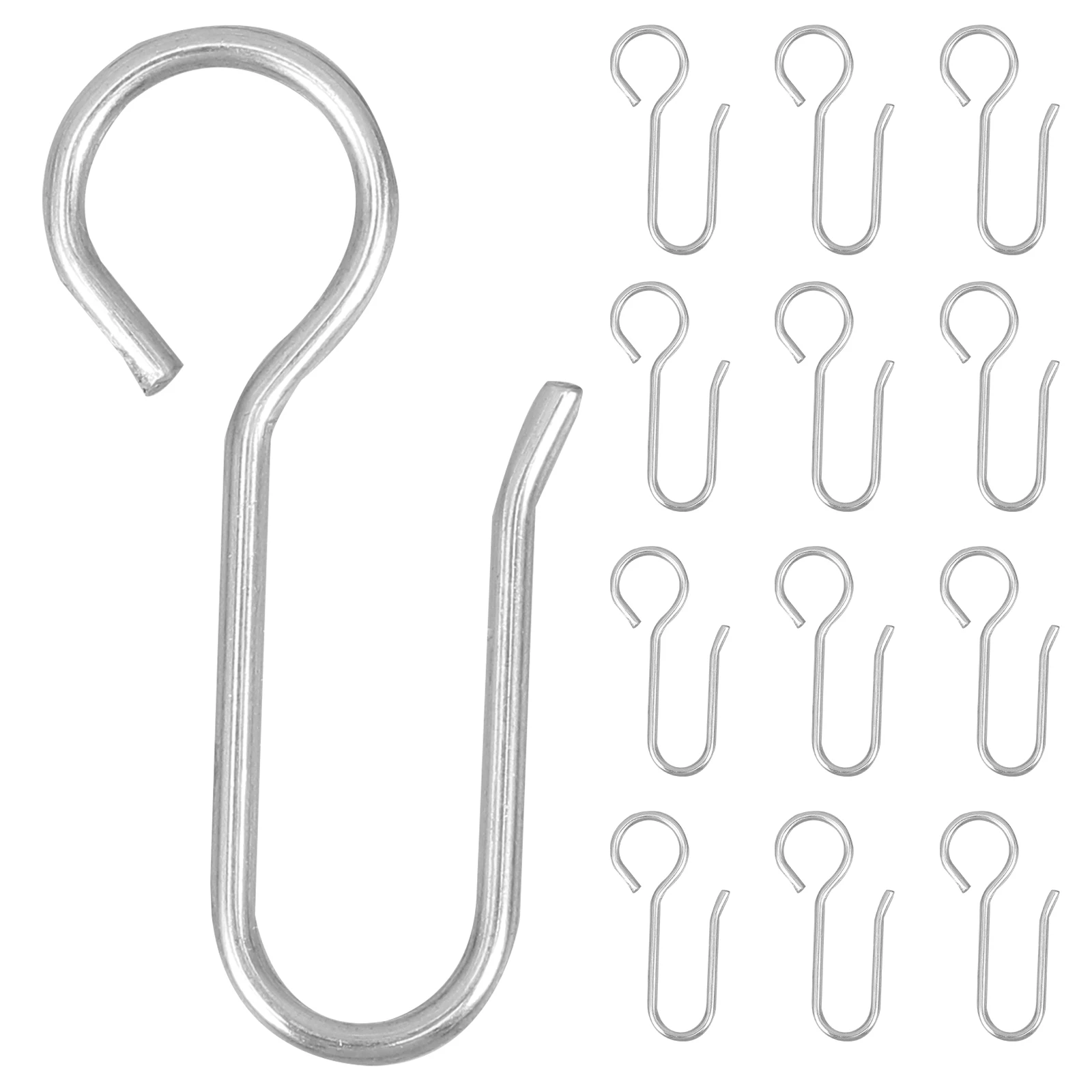 

60pcs Curtain Track Hooks Galvanized Steel Fits Rails Bedroom Bathroom Kitchen Office Pantry Shower Wire Track Hanger