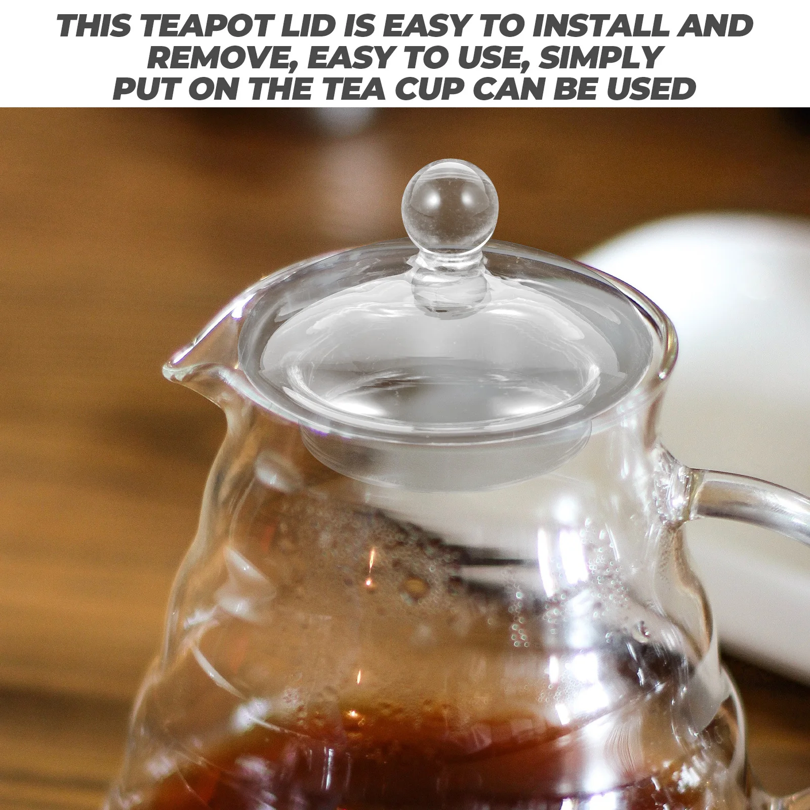 

4Pcs Glass Cup Lid Replacement Practical Teapot Covers Household Use Protection Against Bugs Home Party