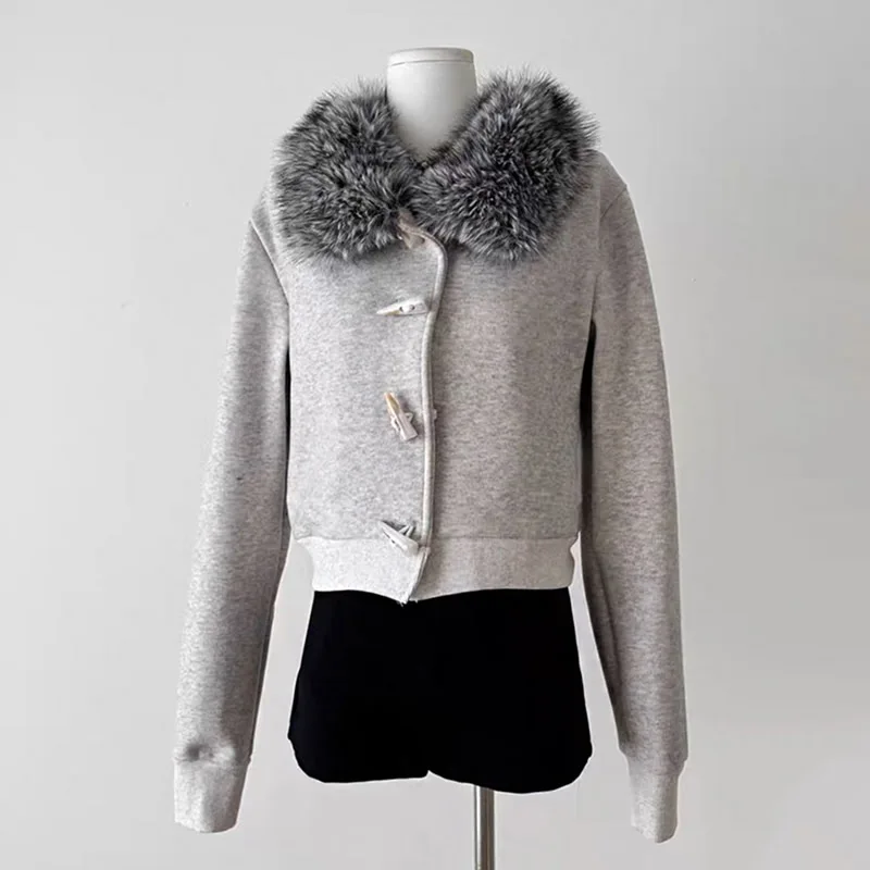 

Women Winter New Knitted Cotton Long Sleeve Cardigan Button Cardigan
