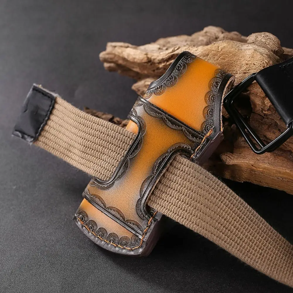 Cowhide Fold Knife Scabbard Tool Flashlight Belt Loop Case Holder Leather Sheath Pocket Hunt Camp Outdoor Carry Equipment view 6