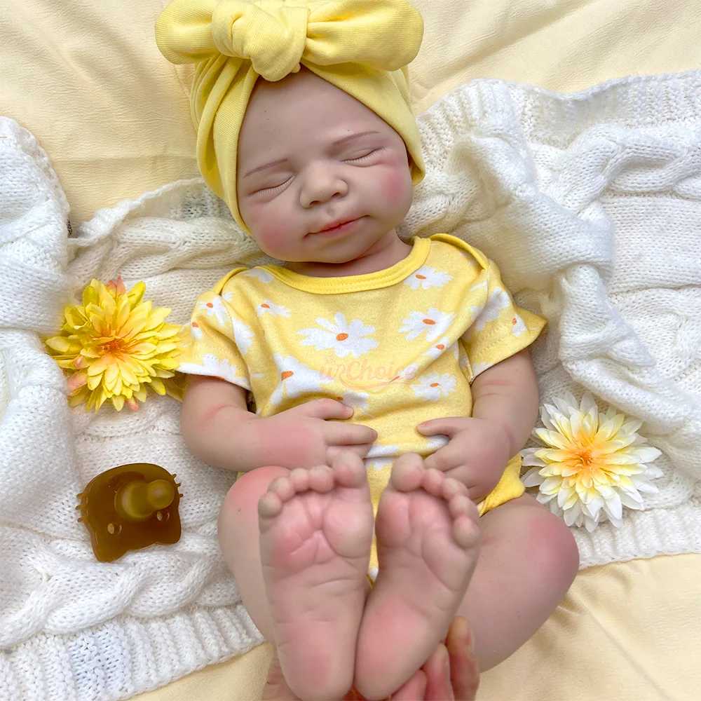 Boneca de Silicone Reborn de Corpo Inteiro de 50Cm Pintada/Não Pintada Brinquedos de Menino/Menina Falsos para Crianças Pais Artistas