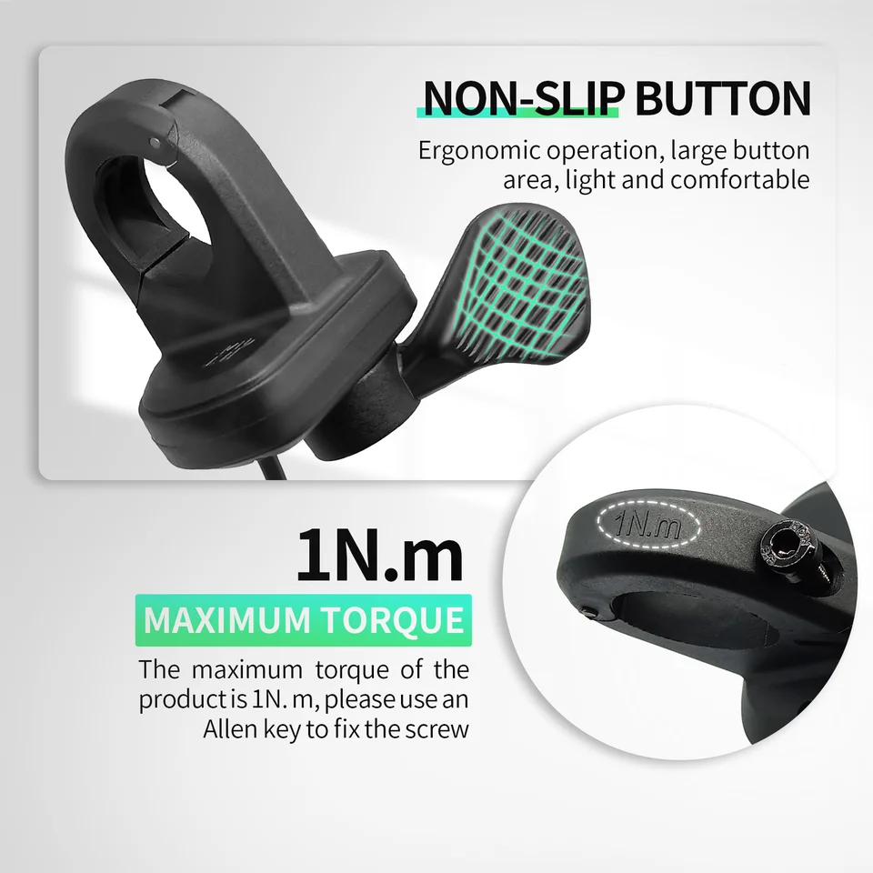 Electric bicycle right hand thumb throttle accelerator 3-pin male waterproof plug, suitable for 12V, 24V, 36V, 48V, 72V mountain image 7