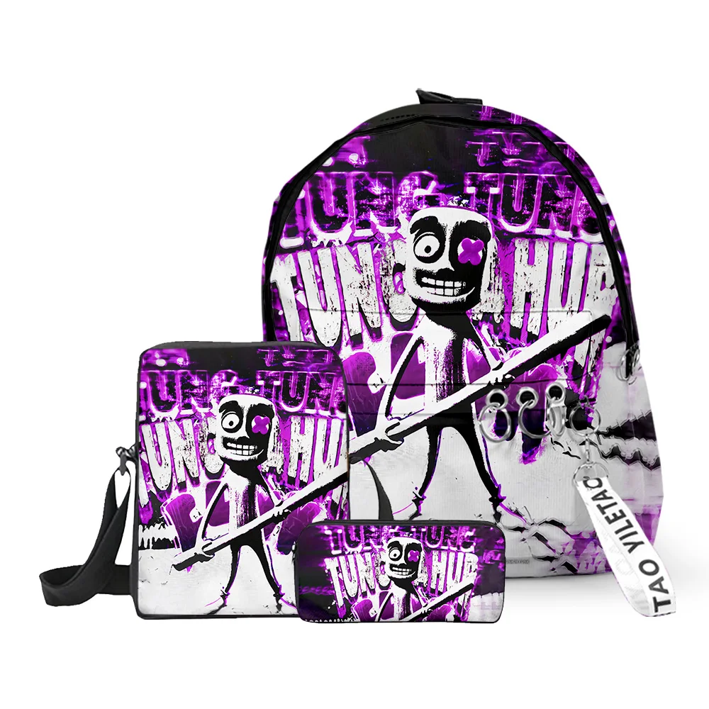 

Хип-хоп популярный новый tungtungtung 3D принт 3 шт./компл. школьные сумки для школьников рюкзак для ноутбука рюкзак наклонная сумка через плечо пенал