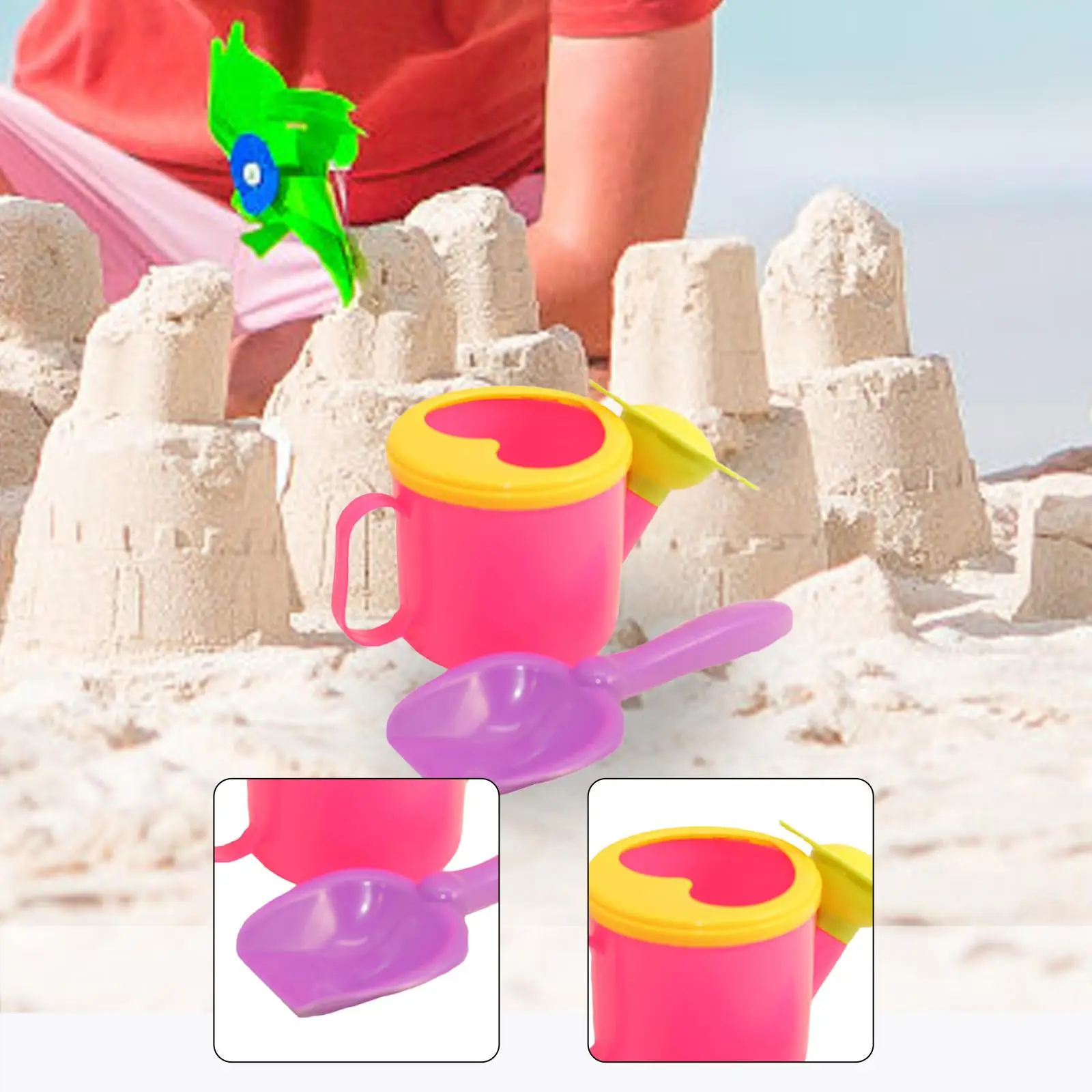 Beach Watering Can Summer Beach Toy Comfortable Handle Portable Cute Watering
