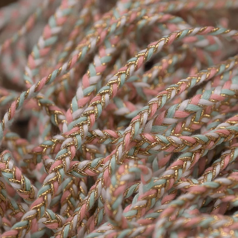 Pink Blue Cotton Braid Weaved Ribbon Frills Lace Collar Trim Fringe For Curtains Apparel Fabric Headwear Sewing DIY Craft