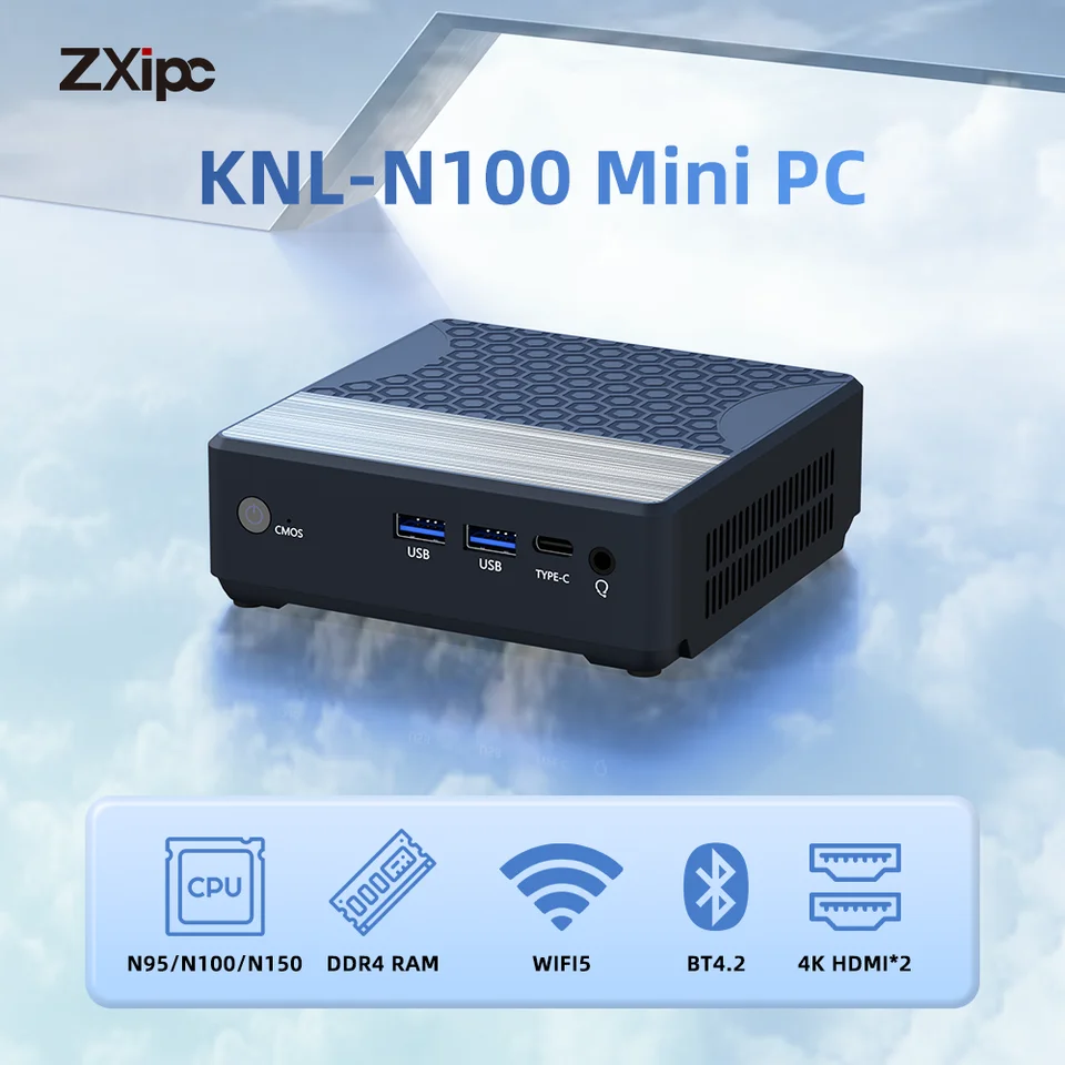 ZXIPC Alder Lake N150 N100 N95 Mini PC Windows 11 Pro WiFi5 BT4.2