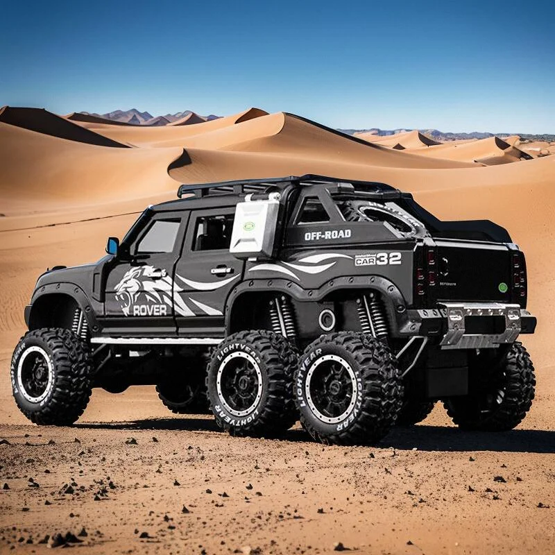 Landrover Defender 66, Camioneta Todoterreno de Aleación, Juguete de Simulación para Niños, Modelo Coleccionable Estático