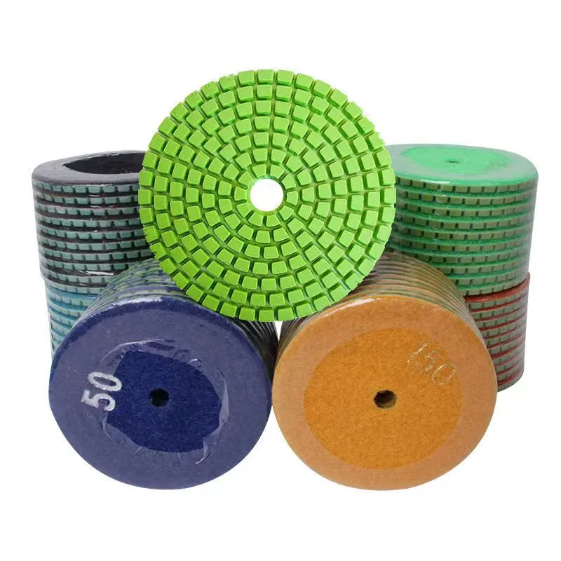 Tampone per lucidatura diamantato s tampone per lucidatura diamantato flessibile a umido da 4 pollici da 50 # a 3000 # per granito di marmo