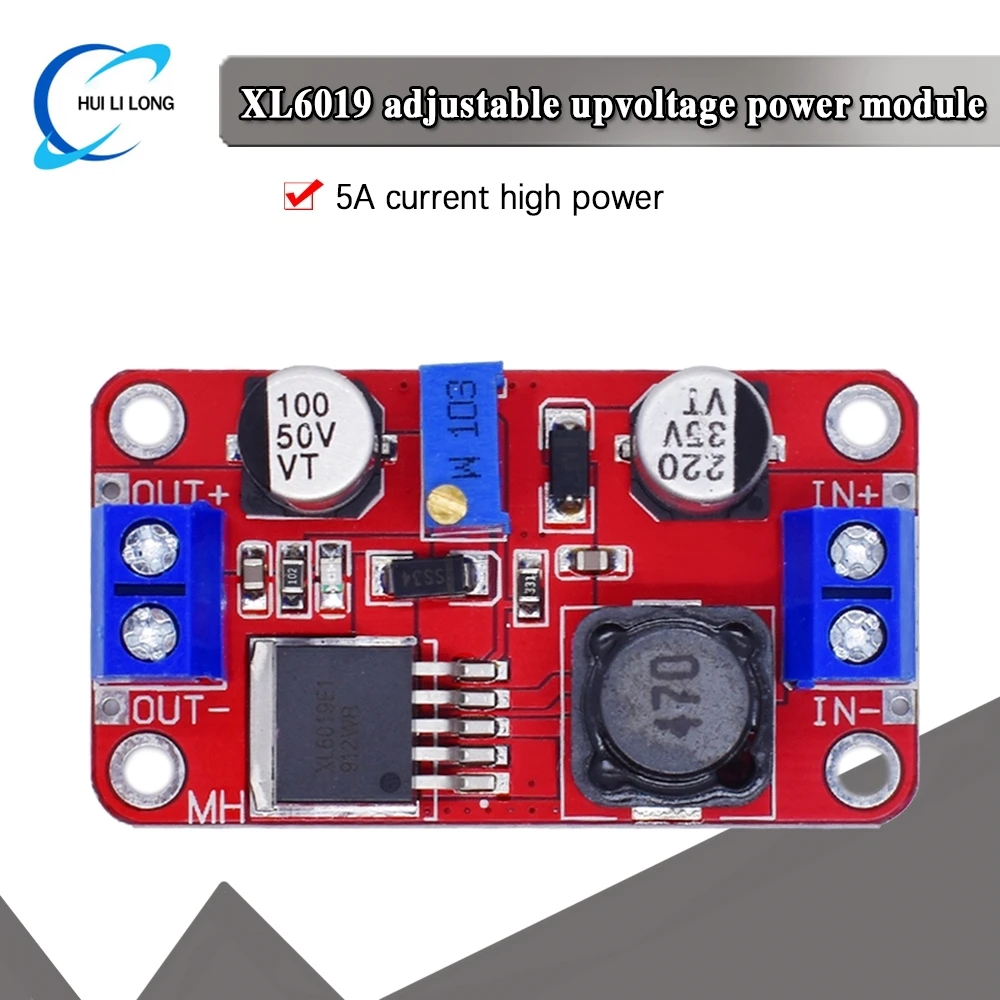 XL6019 DC-DC وحدة معززة وحدة إمداد الطاقة الناتج قابل للتعديل سوبر LM2577 XL6009 خطوة المتابعة وحدة الناتج 5 فولت 12 فولت 24 فولت قابل للتعديل