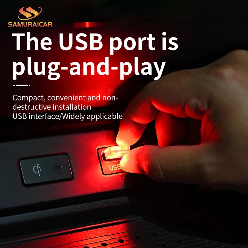 

Automotive USB Interior Atmosphere Lighting Wireless Wireless Decoration Car LED Colorful Touch Breathing Light