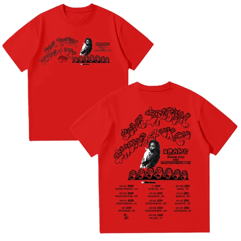 25 Camiseta Hip-hop moda Drake PARTYNEXTDOOR verano algodón Top suelto regalo de seguidor camiseta de alta calidad ropa estética