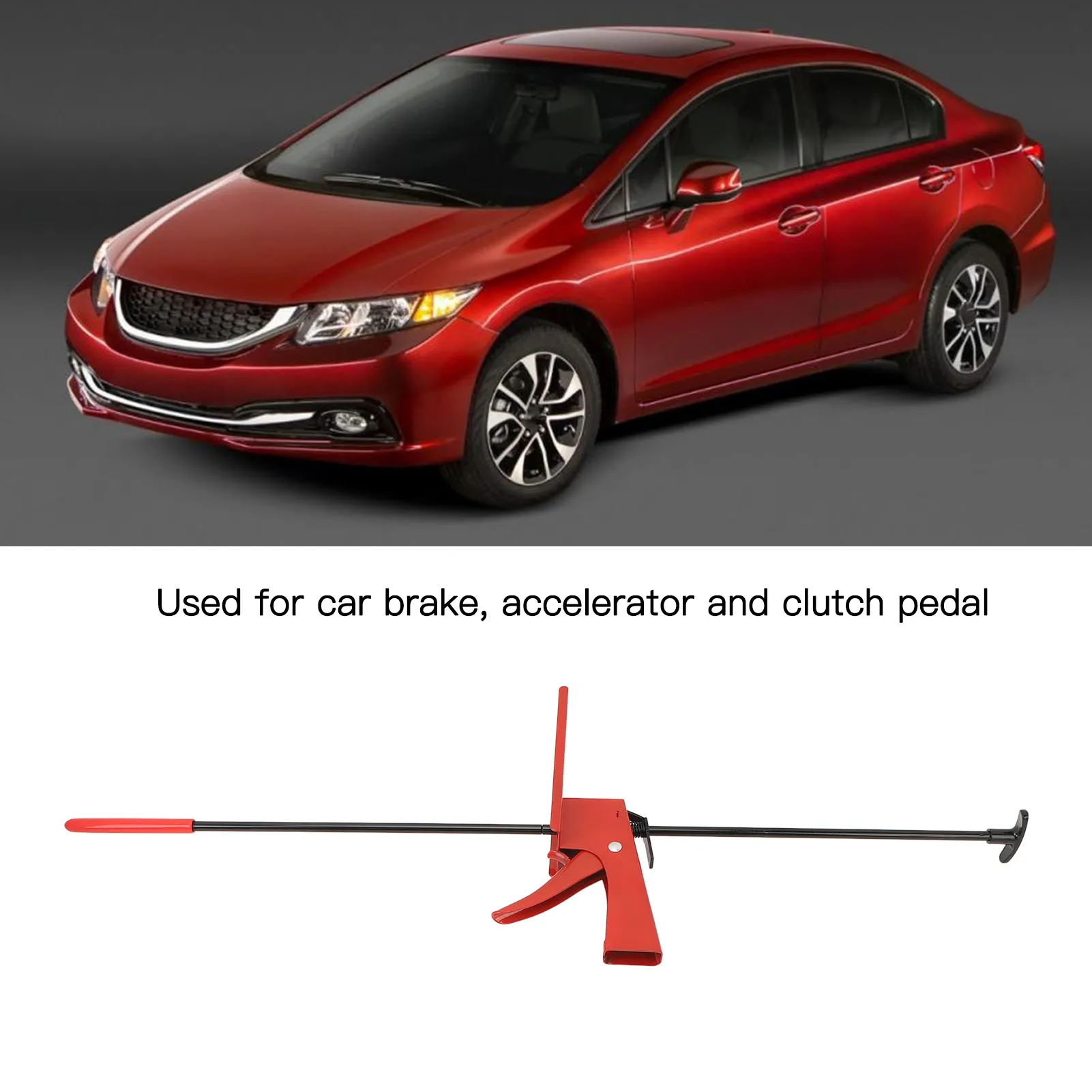 

28-дюймовый депрессор педали тормоза, регулируемый противоскользящий инструмент для депрессора педали для автомобиля, педаль сцепления тормозного акселератора