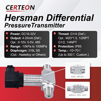 HTP‑610 Compact Differential Pressure Transmitter Diffused Silicon Sensor RS485/Analog Output ‑10kPa‑100MPa G1/4 G1/2