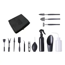 13Pcs/Set Mini Garden Succulent Transplanting Kit Tools Stainless Steel Indoor Gardening Bonsai Planter Accessories