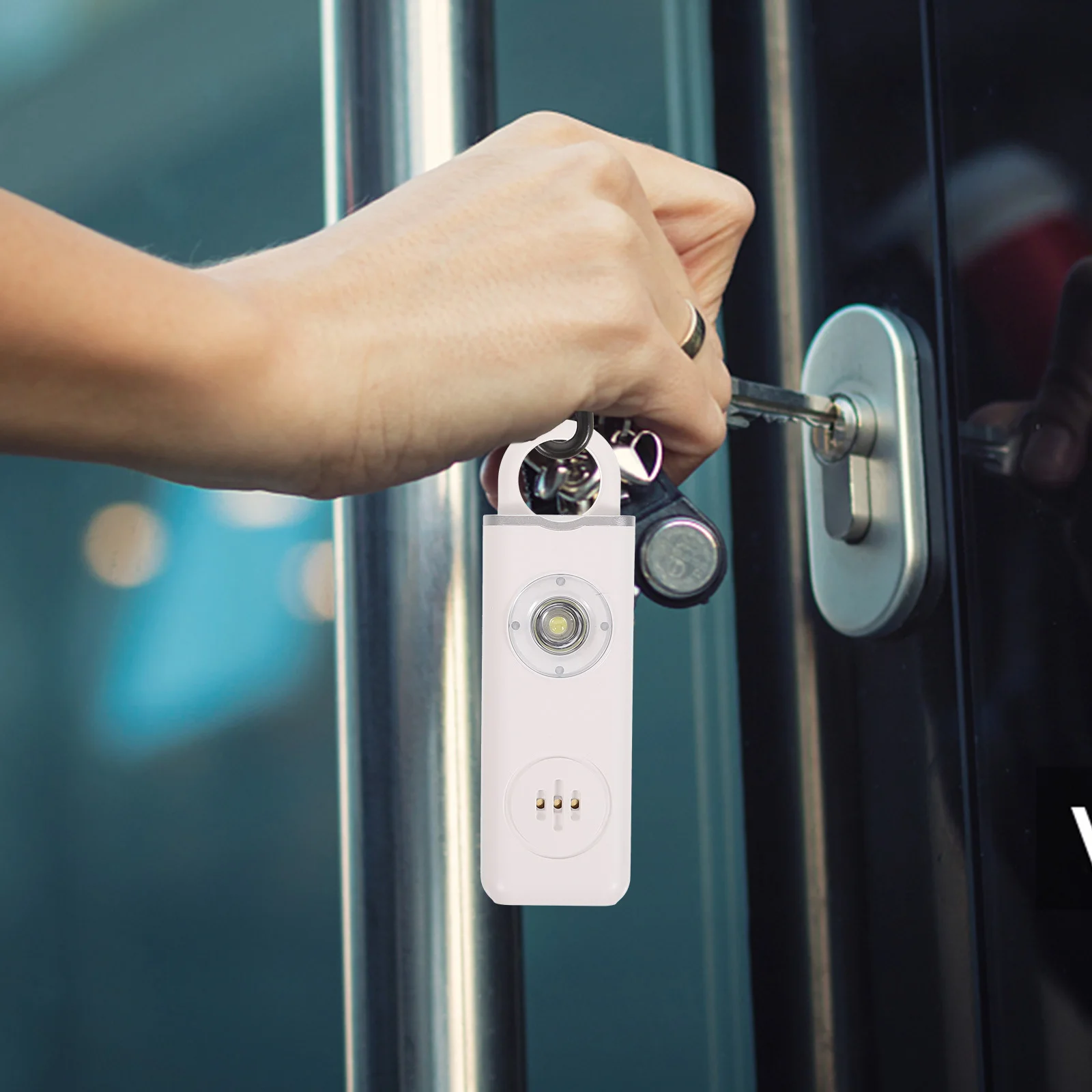 مجموعة واحدة من حلقة مفاتيح إنذار السلامة الشخصية للنساء، تصميم عصري، مدة طاقة طويلة، عملية بسيطة للاستخدام اليومي