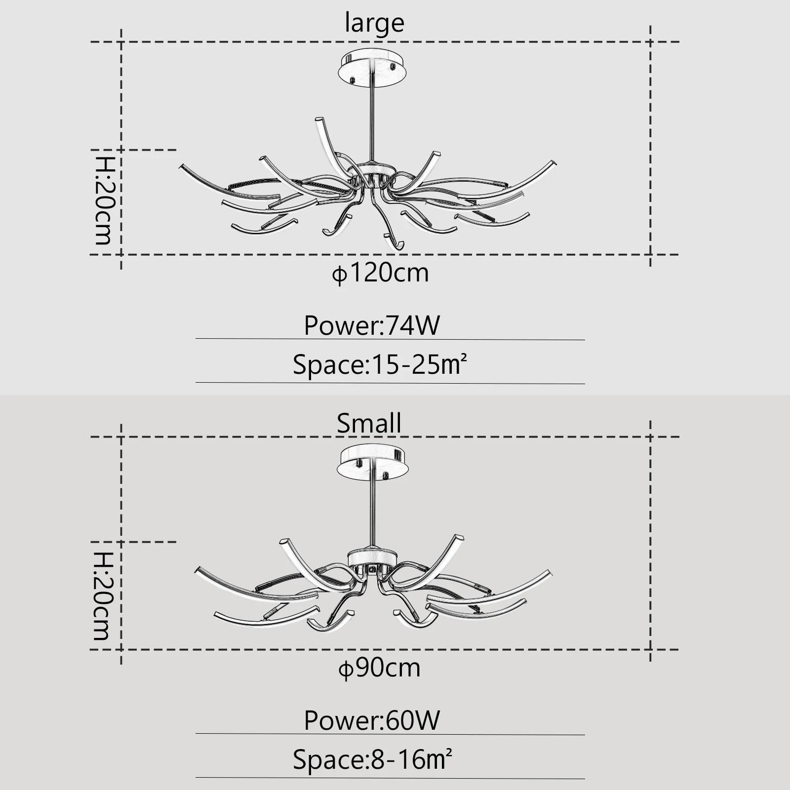 MDWELL Matte Black/White Finished Modern Led Ceiling Lights for living room bedroom study room Adjustable New Led Ceiling Lamp