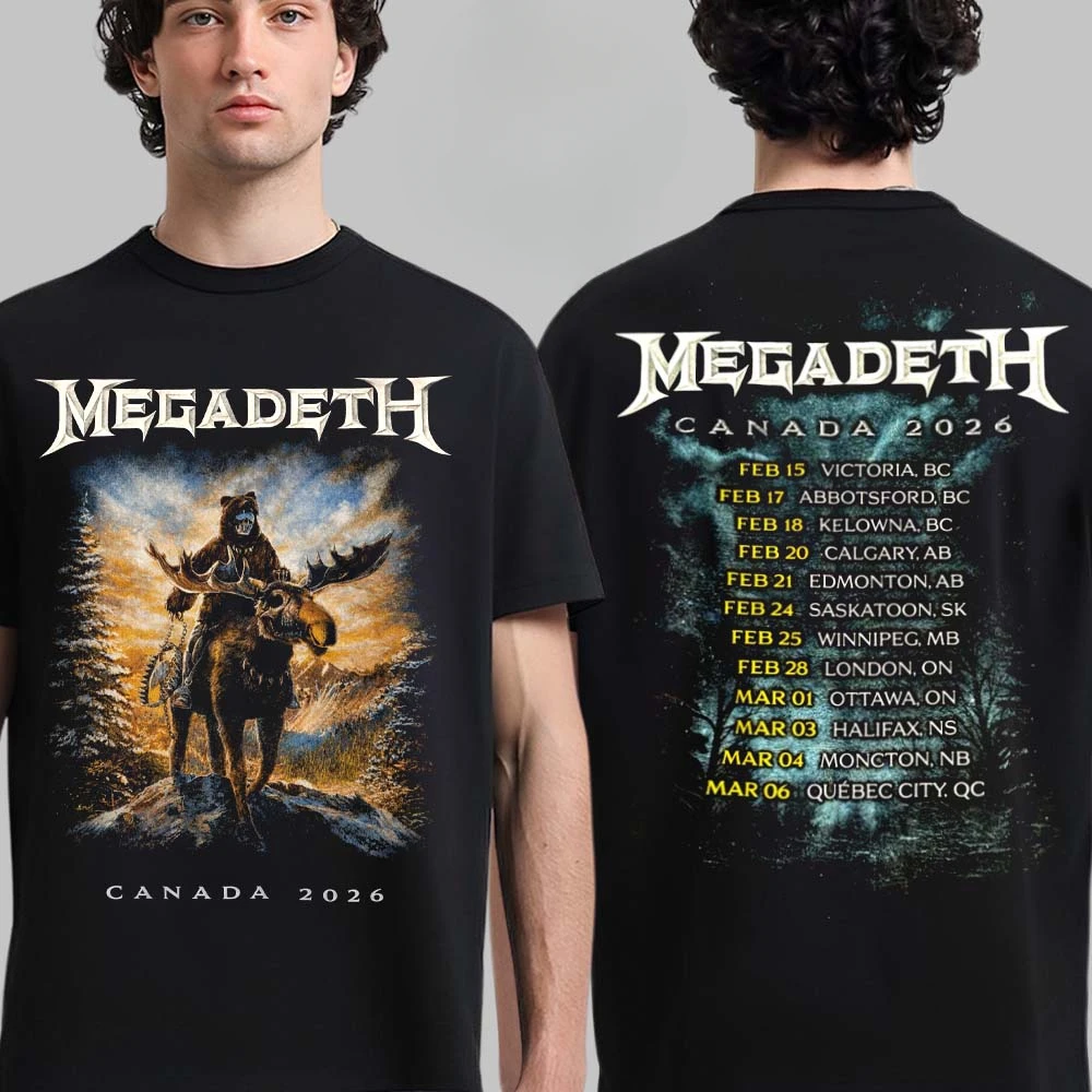Hot Megadeth Cotton Band Shirt Unisex Summer Short Sleeve Fashion Brand Tee Luxury Casual Vintage T-shirt