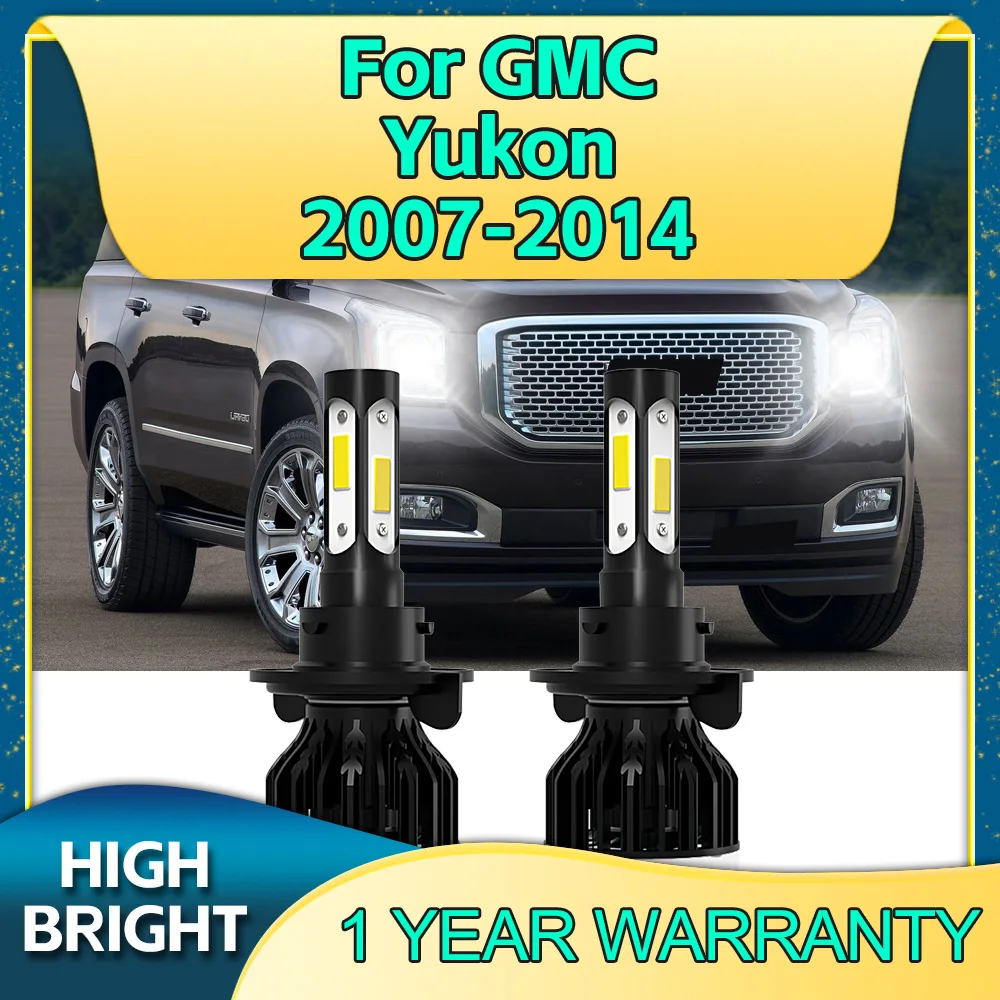 

6000k Hi/Lo H13 Bulb Led Lamp 4Side Chip High-poweful Car Headlight 30000LM For GMC Yukon 2007 2008 2009 2010 2011 2012 13 2014