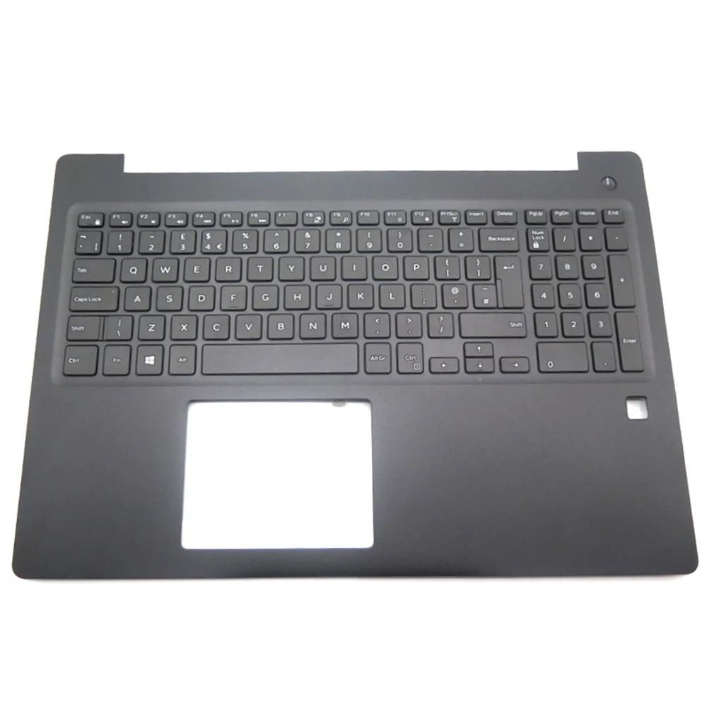 Backlit Laptop Palmrest para Dell, Latitude 3590, 0G0DDD, G0DDD, AP250000800, Reino Unido Teclado, Fingerprint Hole, Novo