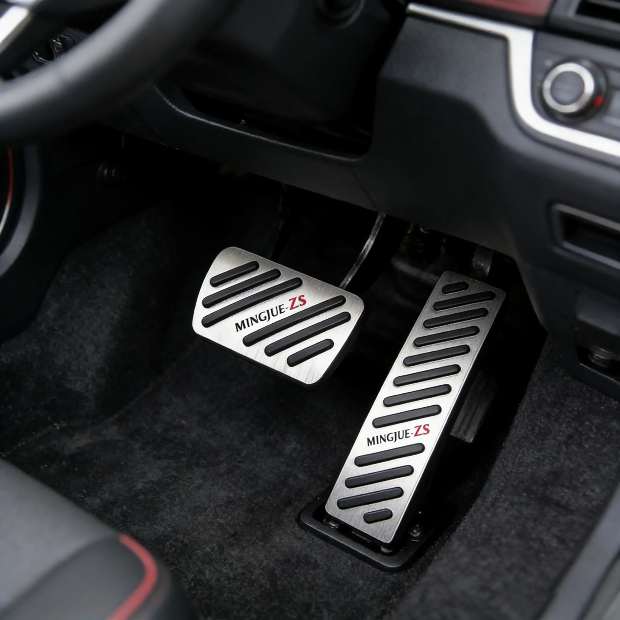

For MG ZS Aluminum Alloy Anti-Slip Brake Accelerator Pedal Pad Covers No Drilling Car Pedals MG ZS Accessories
