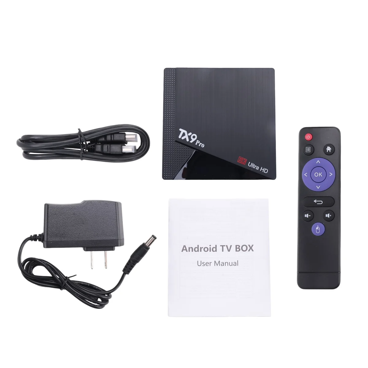 TX9 Pro Android 10.0 Set Top Box 6K HD Dual Brand 2.4G 5.8G WiFi Media Player AIIwinner H313 Smart TV Box US Plug