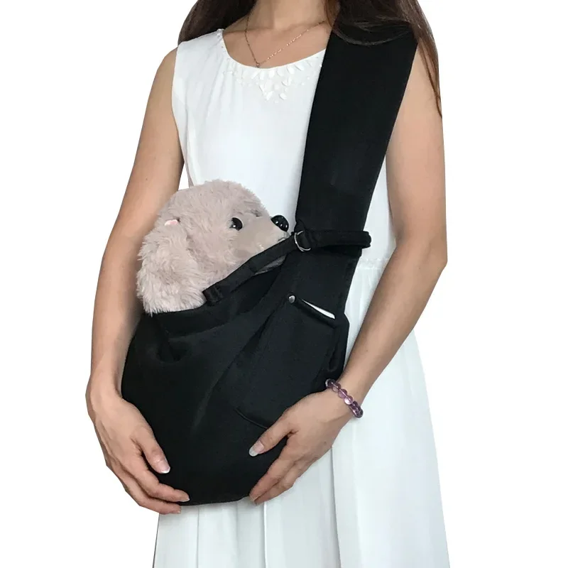 

Pet Crossbody Carrier Bag With Pockets, 7.5kg Capacity For Dogs Cats, Portable Outdoor Travel Handbag
