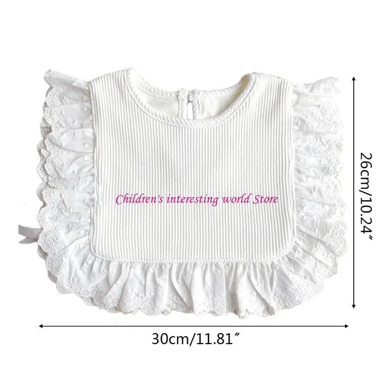 Princess Lace Bib Soft Cotton Saliva Towel Newborn Feeding Burp Cloth Bandana Scarf Bibs Handkerchief for Infants Gift 425F