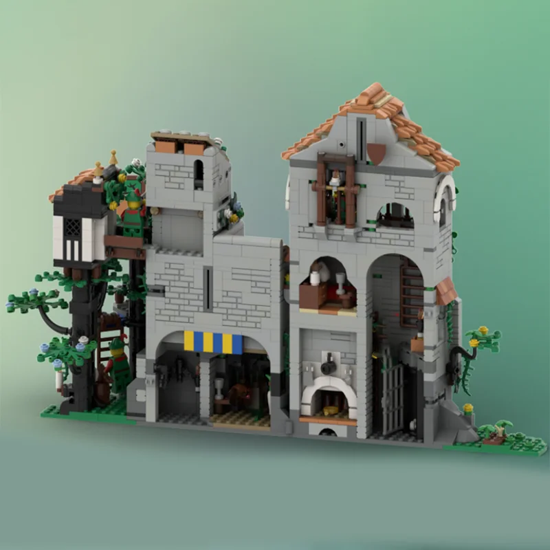 1998pcs MOC Forest Castle Forestmened Model Bouwstenen Constructie Speelgoed DIY Kerstcadeau Creatief Idee Onderwijs Baksteen