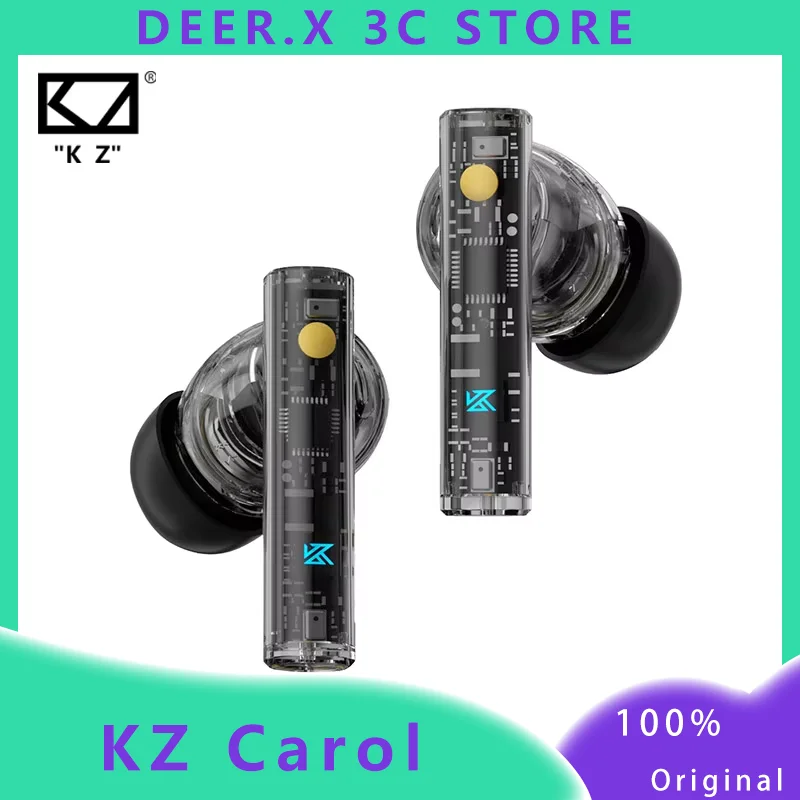 Kz Carol In Ear Bluetooth Earphones -55db Deep Noise Reduction, Low Latency, High Fidelity Customized Gaming and Music Earphones