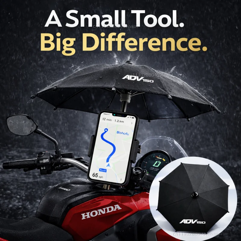 

Держатель для телефона и зонта для мотоцикла HONDA ADV150, водонепроницаемый, с защитой от солнца и бликов, крепление на руль для GPS-навигатора
