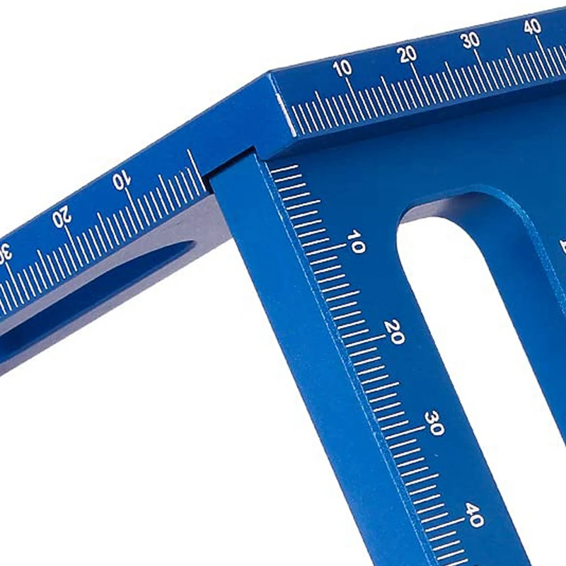 1 PCS 3D Multi-Angle Measuring Ruler Blue 45/90 Degree Aluminum Alloy Woodworking Square Protractor For Engineer Carpenter